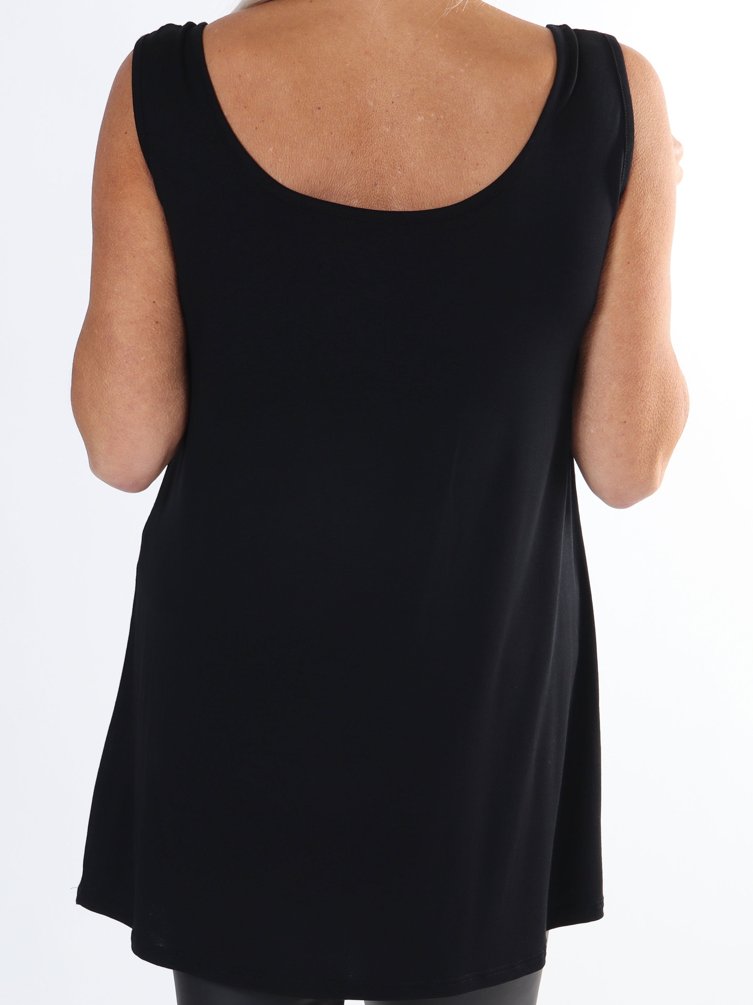 Otine Top - Plus size basis top i plain farver